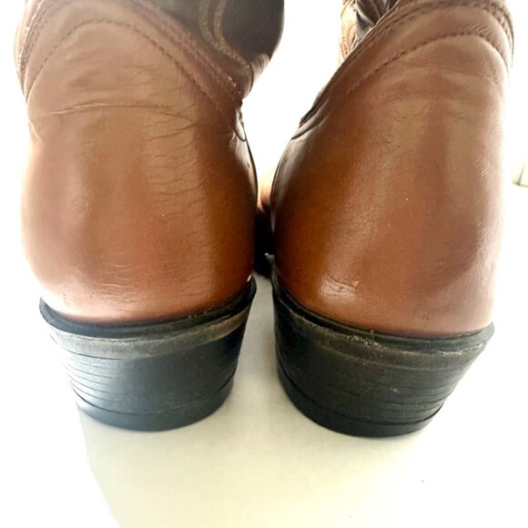 Vintage Remington Cowgirl Brown Leather Handmade Boots Size 7 C - Picture 5 of 8